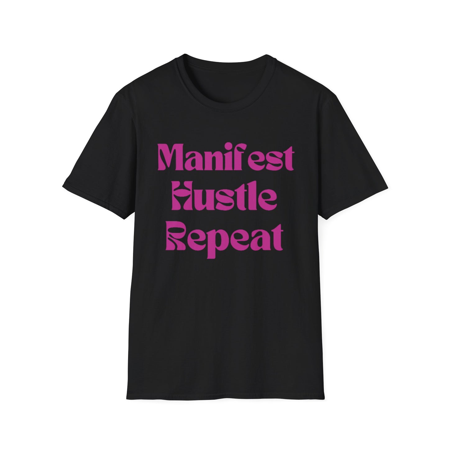 Manifest Hustle Repeat Shirt Black Boss Babe Shirt