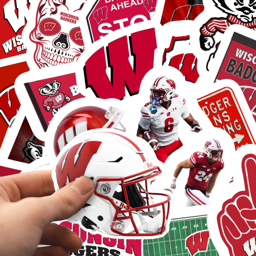Wisconsin Badgers Football Stickers 40 Piece