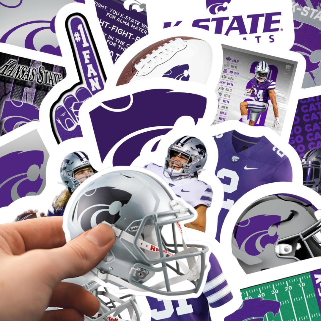 K State Football Stickers 40 Piece