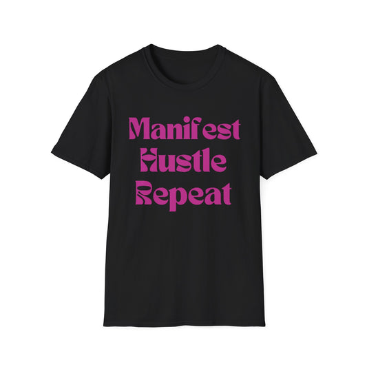 Manifest Hustle Repeat Shirt Black Boss Babe Shirt
