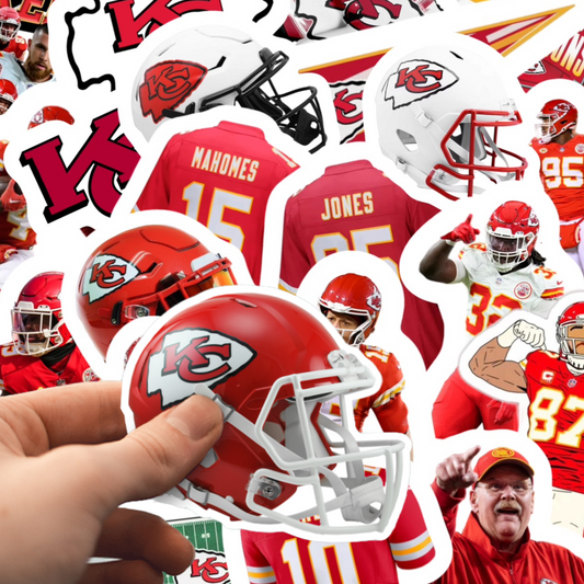 Kansas City Chiefs Football Stickers 40 Piece