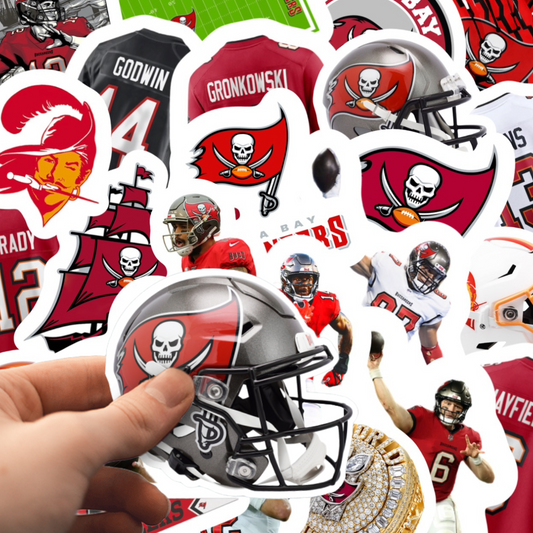 Tampa Bay Buccaneers Football Stickers 40 Piece