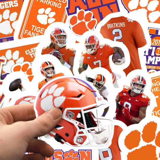 Clemson Tigers Football Stickers 40 Piece