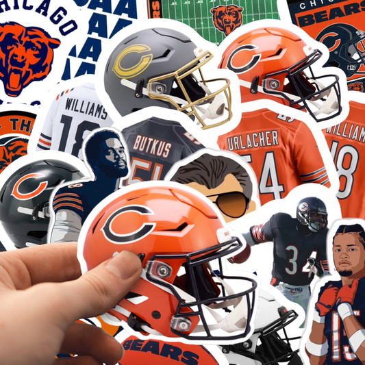 Chicago Bears Football Stickers 40 Piece