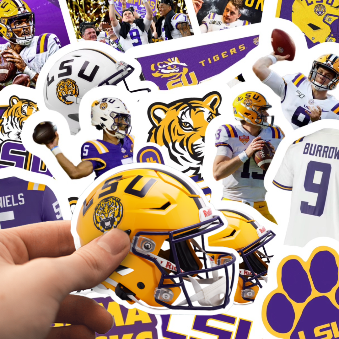 LSU Football Stickers 40 Piece