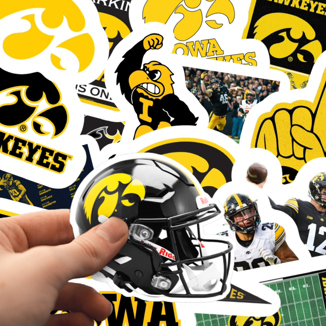 Iowa Hawkeyes Football Stickers 40 Piece