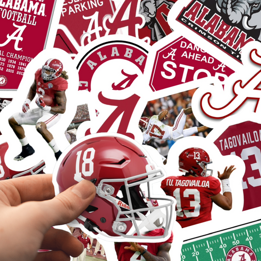 Alabama Crimson Tide Football Stickers 40 Piece